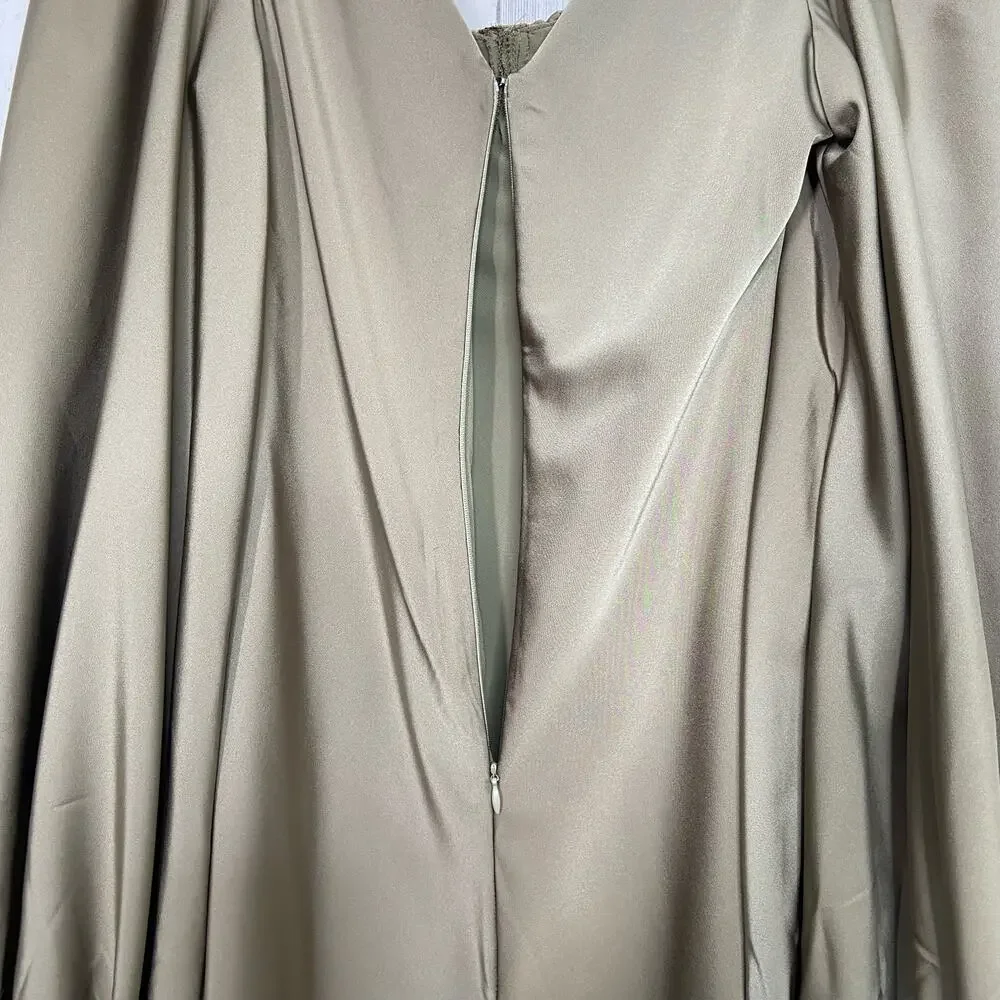 Jagger & Stone The Liv Dress Olive Green Satin Bustier Mini Boho Party Size 4 - Picture 7 of 15